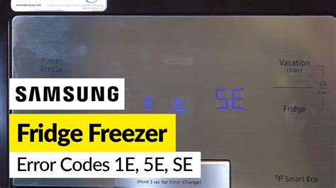 Samsung fridge error code 5e 22e. Things To Know About Samsung fridge error code 5e 22e. 